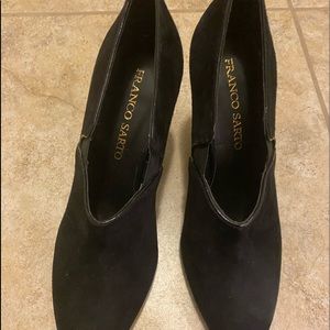 Black FRANCO SARTO suede heels